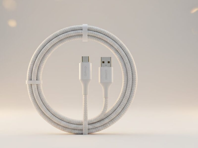 Cabo Dual Armor Tipo C USB-A 1M 18W Nylon Balístico Branco Gshield