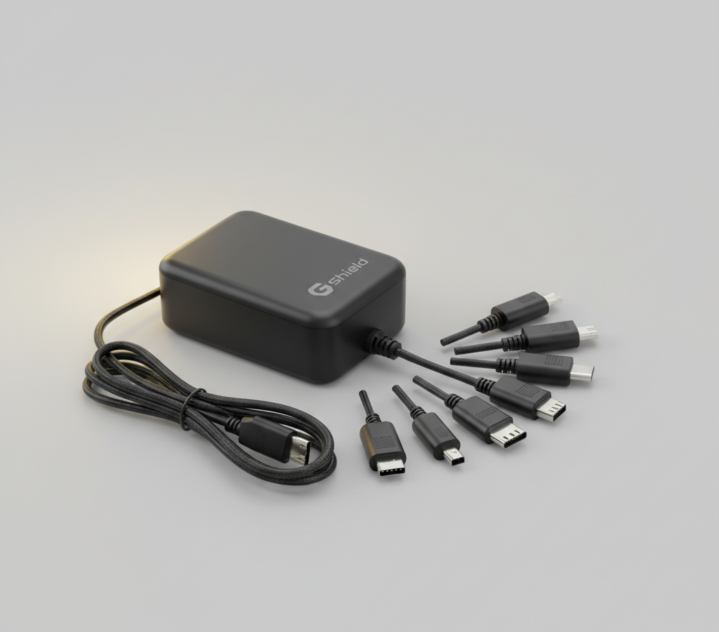 Carregador Universal para Notebook Sharp 90W Bivolt Automático com 8 Conectores, Voltagem Inteligente 12V a 24V – Hybrid – Gshield