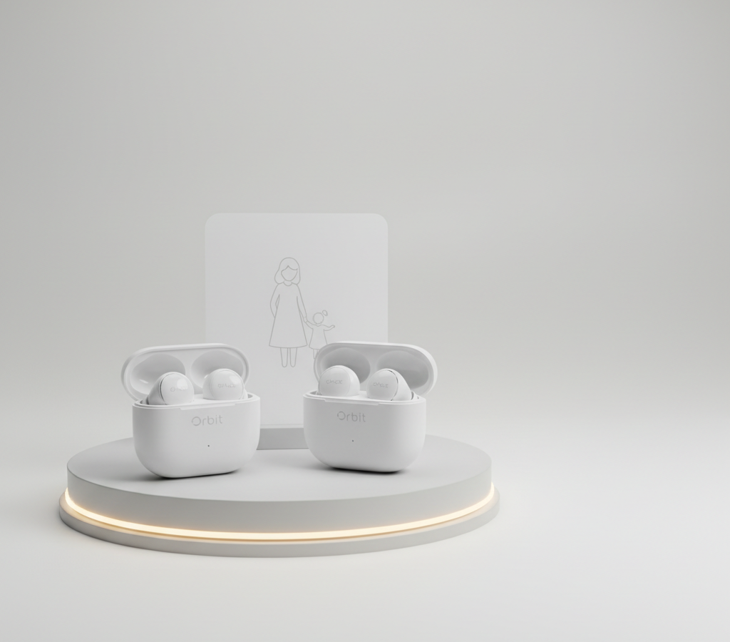 Earbuds Bluetooth Orbit Branco 2 Unidades SPACE – Kit Dia das Mães