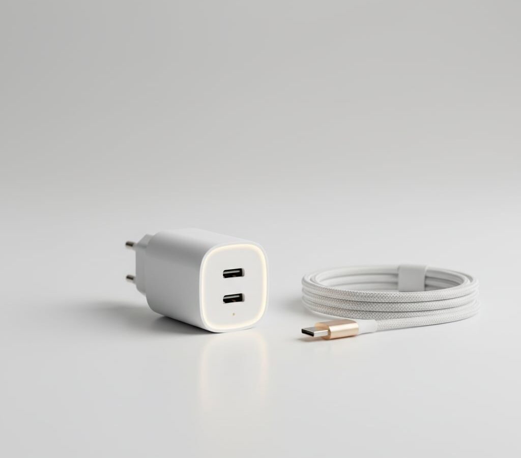 Kit Carregador de Parede Universal Tipo C / USB-A 20W + Cabo 1M Tipo C / USB-A 18W Gshield — Lançamento Junho 2026