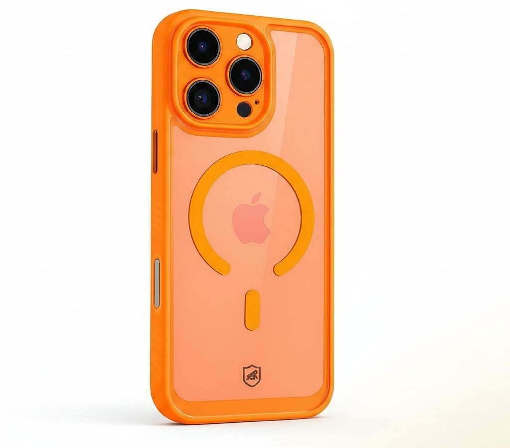 Capa para iPhone 17 Pro Max MagSafe Wave Transparente Laranja Gshield: guia completo