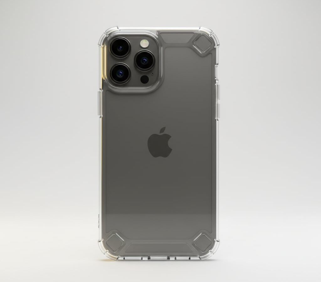 Kit Capa Crystal Slim Azul para iPhone 17 Pro + Cordão de Pescoço com Cabo USB-A/Tipo C/Lightning