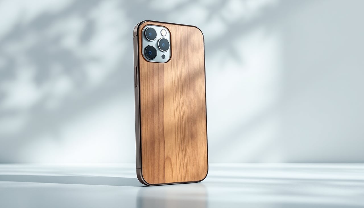 Película para iPhone 15 Traseira Efeito Madeira Clara Gshield: Proteção com Estilo Natural
